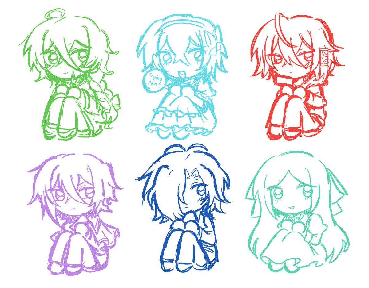 caseyyeva's tweet photo. the demons this time!!! i also added lilia so now both sides are 6 each https://t.co/TlPfbUbmxG