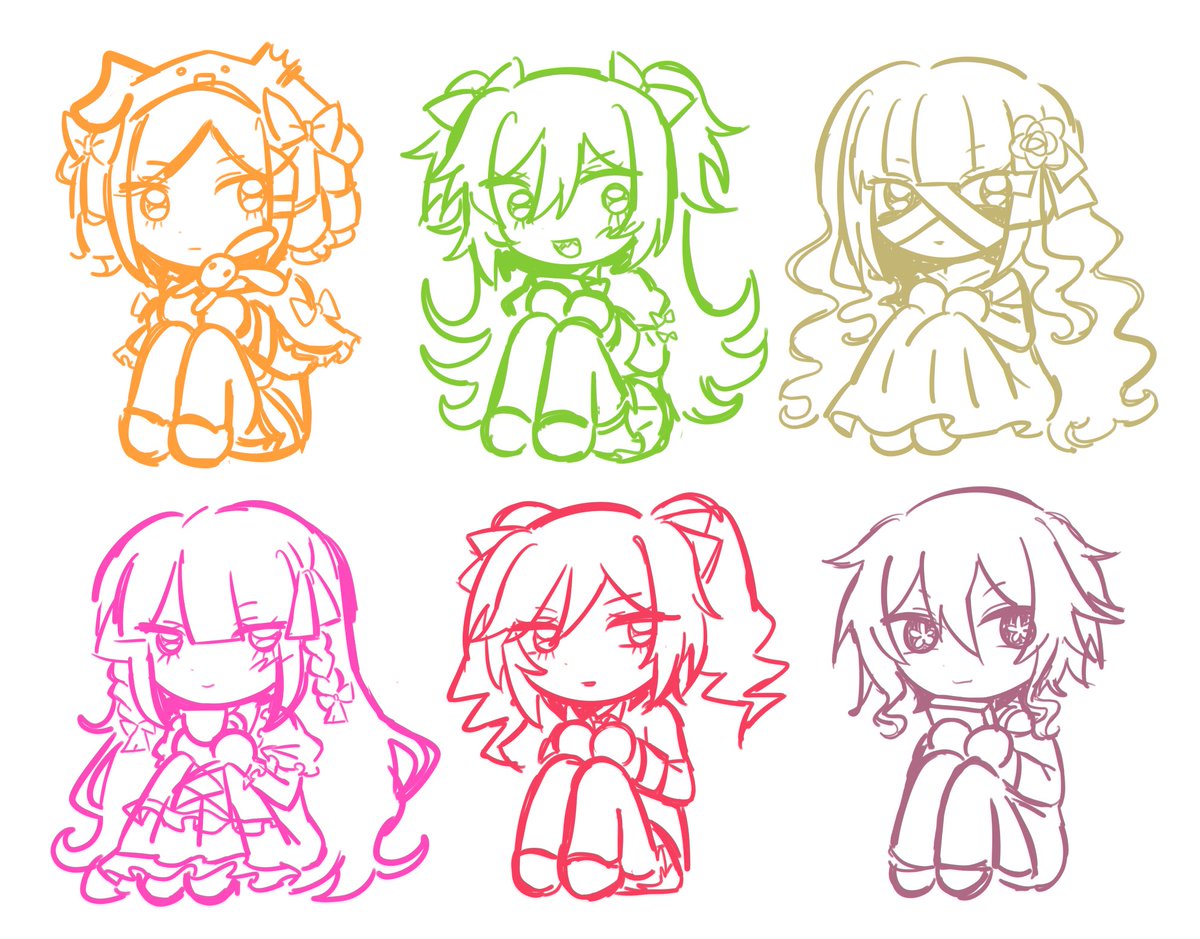caseyyeva's tweet photo. the demons this time!!! i also added lilia so now both sides are 6 each https://t.co/TlPfbUbmxG
