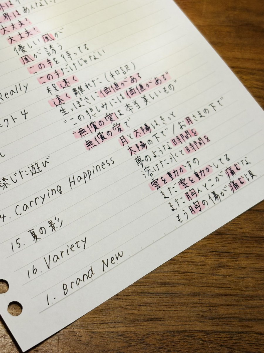 m20672228's tweet photo. 気のせいかもしれないし勘違いかもしれないけど、同じ言葉で繋がってるのかもしれないと思った。

大森くんが全部書いてるから同じ言葉が出てくるのは自然なことやと思うけど、ちゃんとVarietyからBrand Newに戻ることに勝手に感動してる。

 #ミセスPOPS https://t.co/iNjJp8xi7B