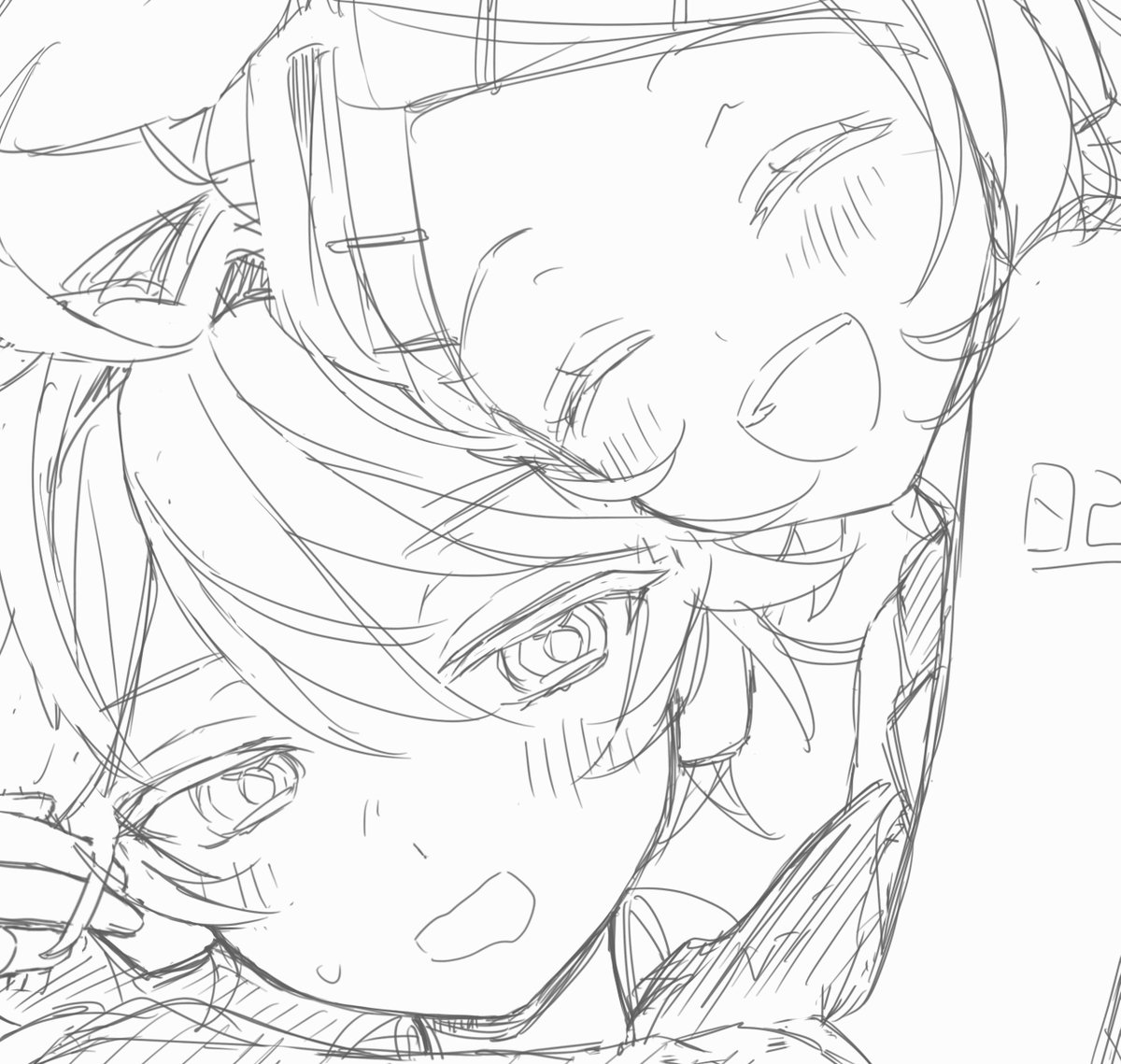 Uiiiiiiiiin_2's tweet photo. 絵描きあるある〜〜
下描き段階かわいい(見て)(清書怖い) https://t.co/XkMnE89nVe