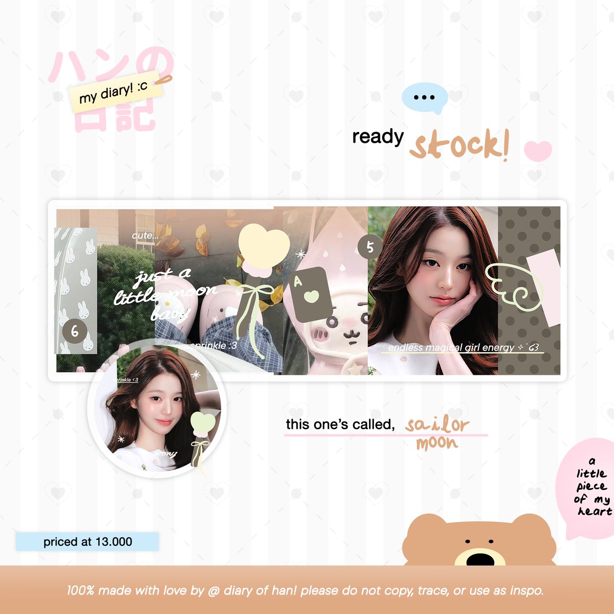 diary__of__han's tweet photo. help repost yaaaa, maaci! ♥︎ 💢😴

halo semuanya :p aku punya 8 layout ready stock (yuha, wony, ian, juun) harga tertera pada gambar dan sudah free retext yaap! 🐈‍⬛ kalau temen temen berminat bisa DM sajaaa :3 #zonauang https://t.co/WhxChldWhH