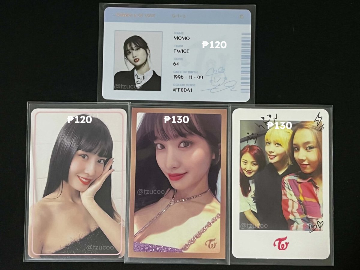 tzucoo's tweet photo. [🛒 — #tzucoosells ]

WTS LFB Momo PCs

‼️Discount for take all (comment/dm)

MOD: can meet up (sm manila/waltermart bacoor) / lalamove / sco
MOP: GCash/Maribank
DOP: PAYO (prio) / can do long DOP but w/dp

📌read pinned 
🏷️wts lfb twice ph momo pc https://t.co/kEoK1Q4YJZ