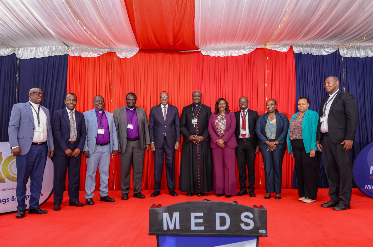ppbkenya's tweet photo. Pharmacy and Poisons Board CEO Dr. Ahmed Mohamed joined Cabinet Secretary for Health Hon. Aden Duale at the 40th anniversary celebrations of the Mission for Essential Drugs and Supplies.

The event recognised MEDS’ contribution to the sourcing, testing, quality assurance and distribution of essential medicines and health products since 1986. It also marked the launch of MEDS Devane Company Limited.