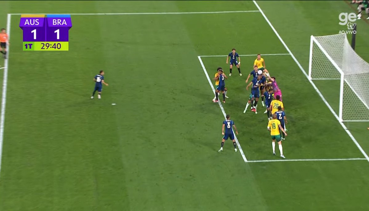 DataFutebol's tweet photo. Gol da Austrália. 

Brasil 1x1 Austrália. https://t.co/S1yt9N6eqD