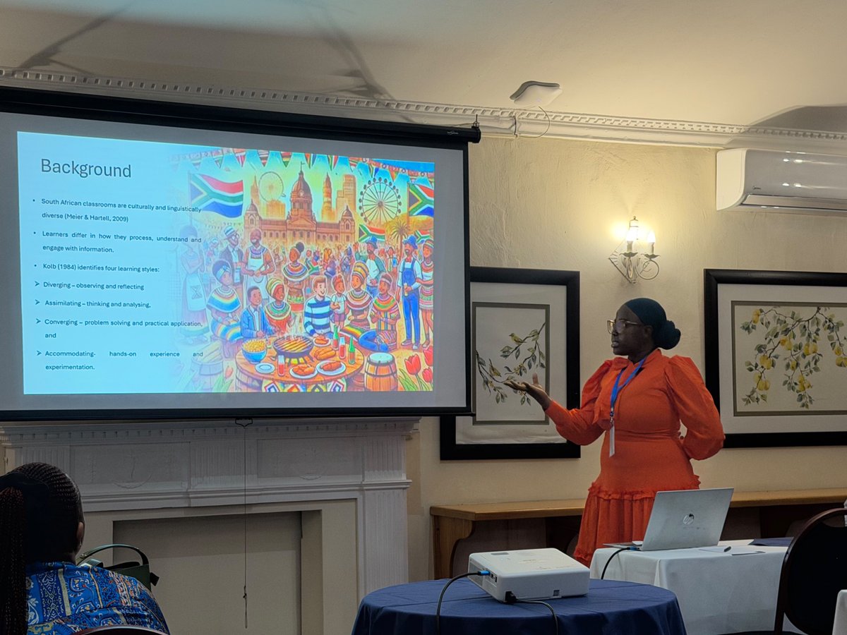 LinguisticUnisa's tweet photo. Congratulations to Ms Dineo Mogajana on presenting her Master’s proposal at the LSSA Conference. Her presentation sparked two rounds of questions and ongoing discussion, with one attendee raising a hand simply to congratulate her. 👏🎓 https://t.co/VREBkk33RJ