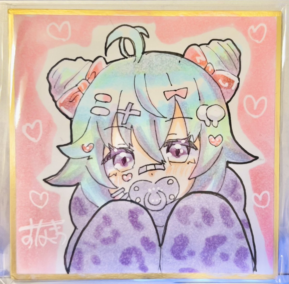 0manma0's tweet photo. すなきちさんからとっても可愛い色紙をいただきました🙌✨
エロ漫画おじさんをこんなにかわいく描いてくれてありがとう…😭
大事に飾ります https://t.co/zvmjZJAOsY