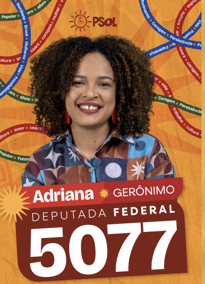 estanis1au's tweet photo. Se você é do Ceará, conheça a Adriana Gerônimo, vereadora e candidata a Deputada Federal. O número, só pra não perder o costume: 5077 💜 Compartilha com quem precisa conhecer essa história. https://t.co/izVtwUQRPx
