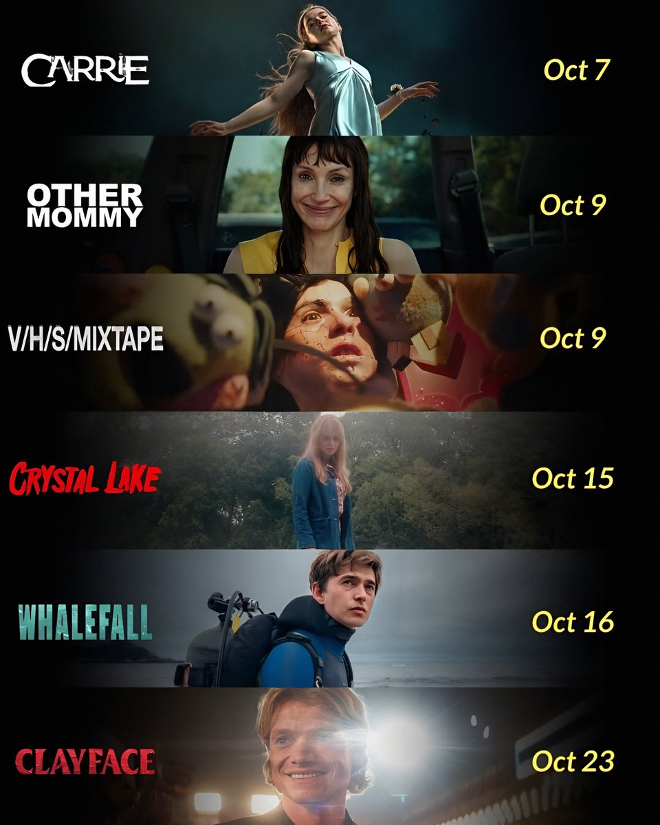 Filmfanatics__'s tweet photo. October is looking dangerously good. Horror is absolutely eating this month. 🔥 https://t.co/qVIJDihhDa
