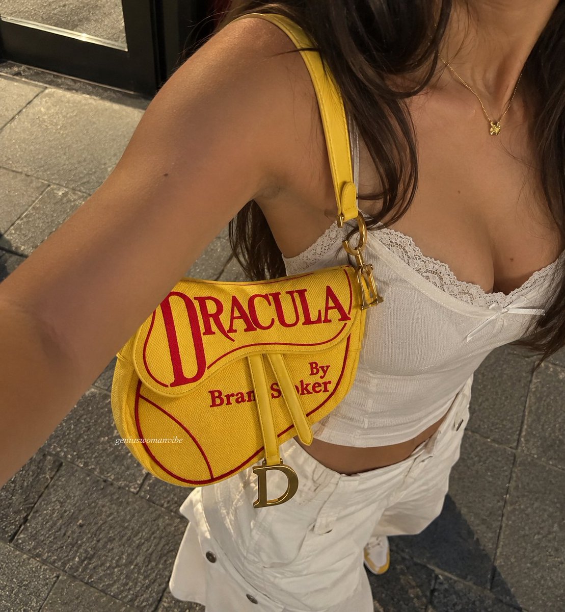 geniuswomanvibe's tweet photo. dior dracula saddle bag https://t.co/y4Et8PSlg8