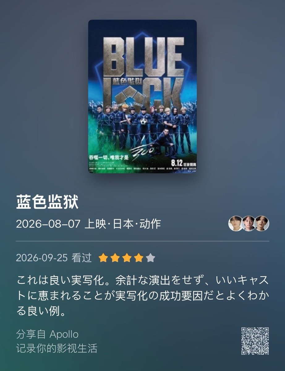 yasashidog's tweet photo. 映画ブルーロックを観た。 https://t.co/JT3tR0SFj0
