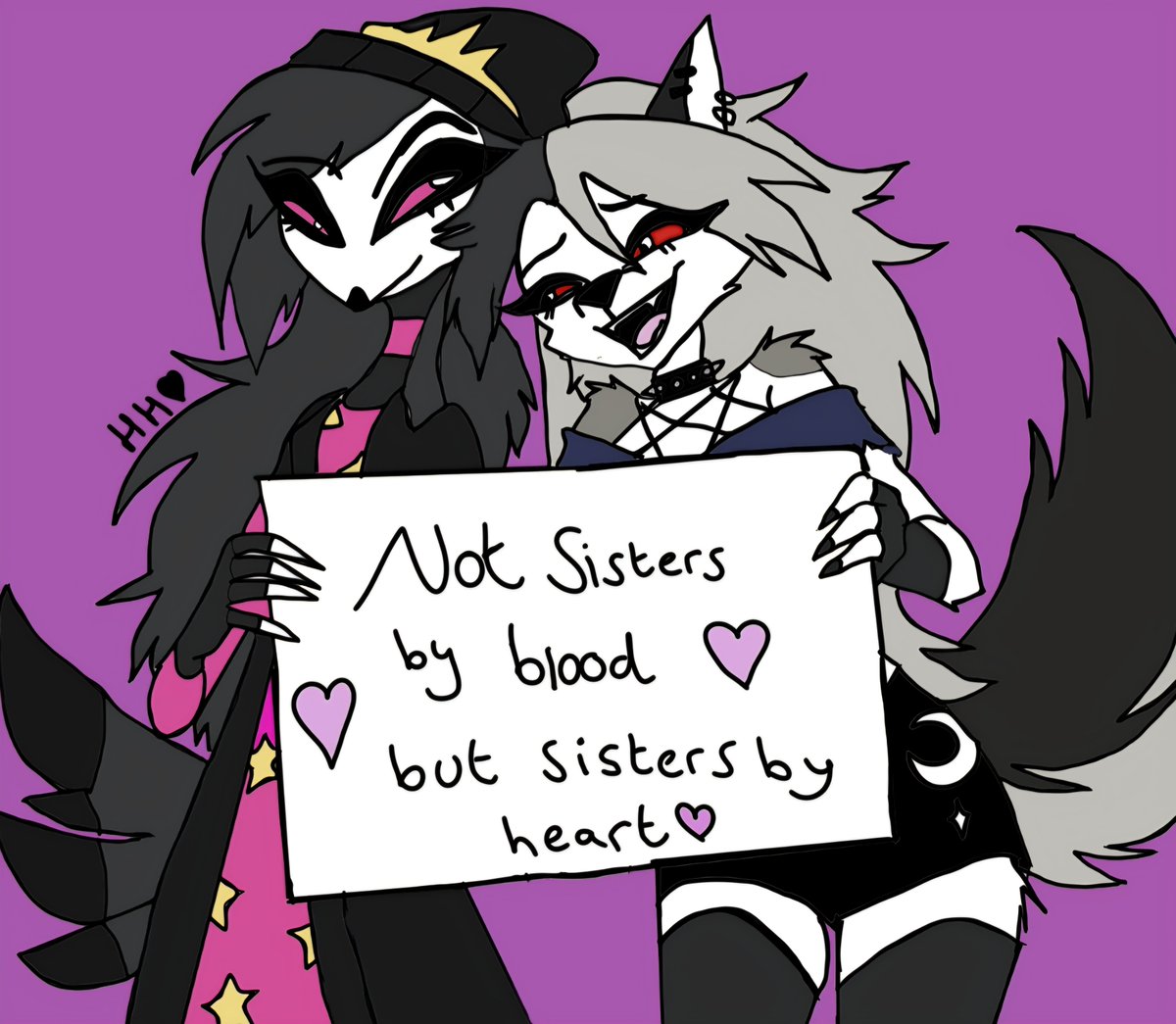 HelluvaHolly's tweet photo. Sisters! 🖤💜 #Octavia #Loona #HelluvaBoss‌ https://t.co/LA8FHWGx7N