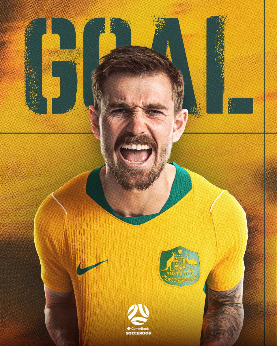 Socceroos's tweet photo. 33' | CONNOR WOWWW 🚀

Metcalfe lets fly from the top of the box and finds the top corner 🎯

Back in front 💪

🇦🇺 2-1 🇧🇷

#Socceroos #QLDFootballSeries2026 https://t.co/PamrJqNn3Y