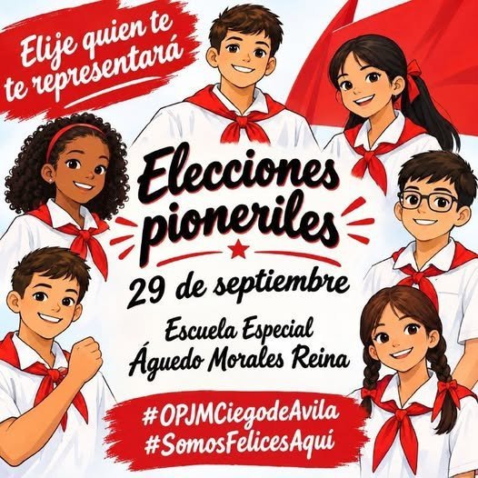 MilanesJerez's tweet photo. Los pioneros en elecciones pioneriles.
#OPJMCuba
#CubaVencerá 
#LaHabanaViveEnMí https://t.co/BRRNMUB9Dx