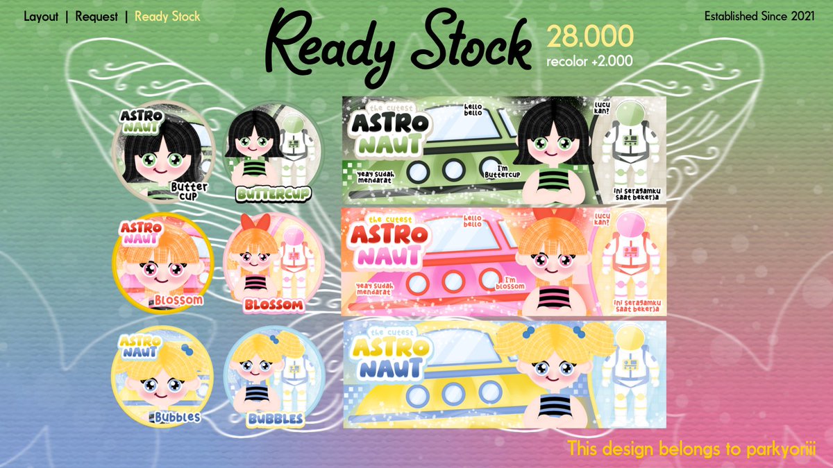 parkyoriii's tweet photo. Hai bantuu repost iaa <33 

Aku adaa layout ready chibi Powerpuff Girls yang bisaa ditake sekarang 🤩☝🏻more info di alt__<

#bealanja https://t.co/0ZB9RPfOEv