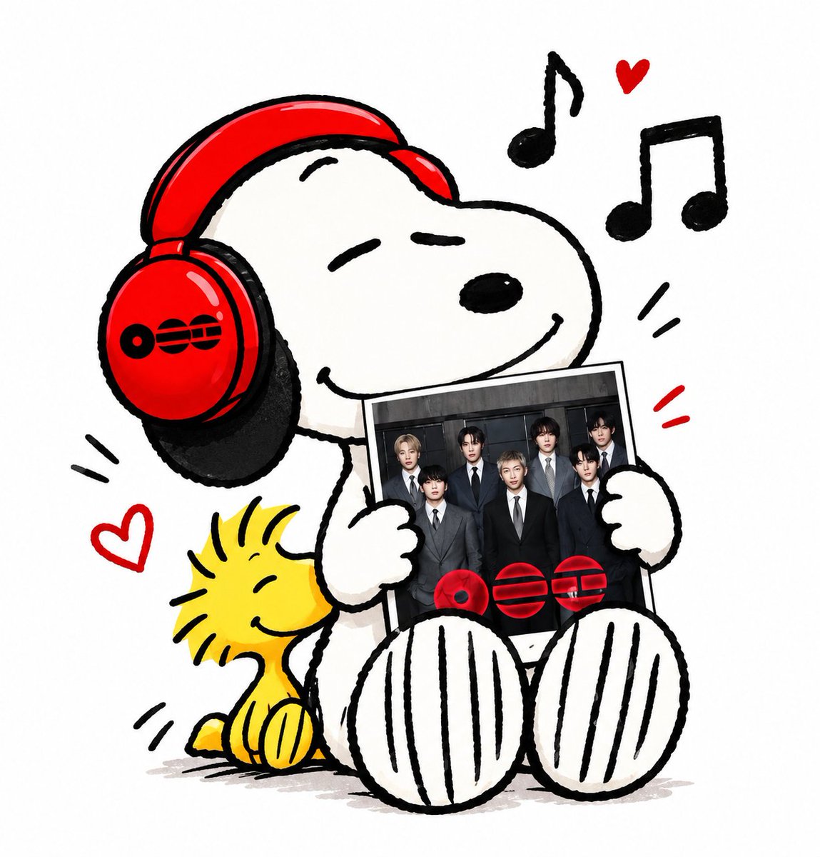 SnoopyVibep4's tweet photo. SnoopyもBTSの音楽に夢中🎧💜 https://t.co/qp1LrSAKm0