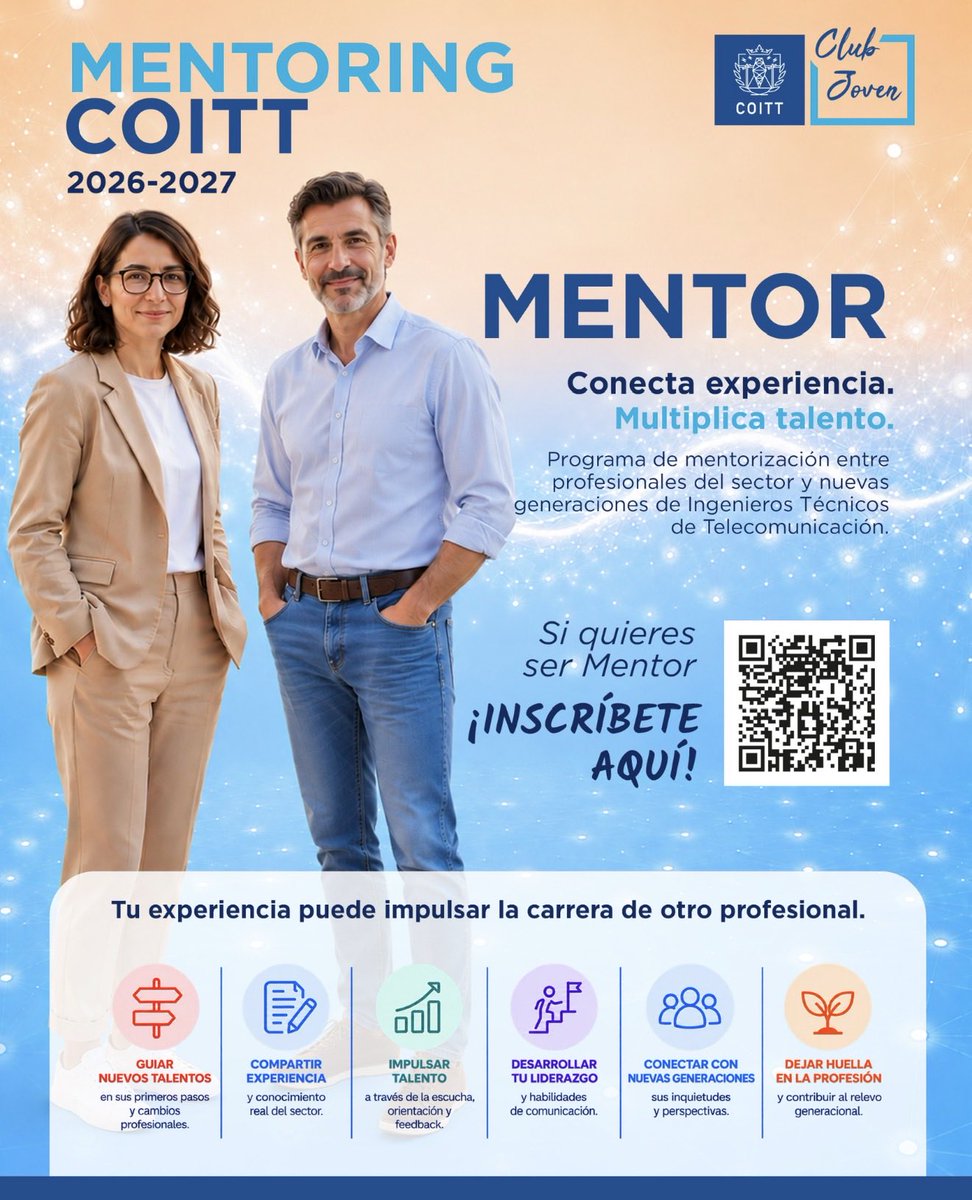 COITTCAN's tweet photo. Tu experiencia puede impulsar la carrera de otro profesional

Desde Demarcación de Canarias nos sumamos al Programa de Mentoring @coitt_aegitt 26-27 y buscamos profesionales con experiencia que quieran acompañar a las nuevas generaciones de Ingenieros Técnicos de Telecomunicación https://t.co/01azqbYaf8