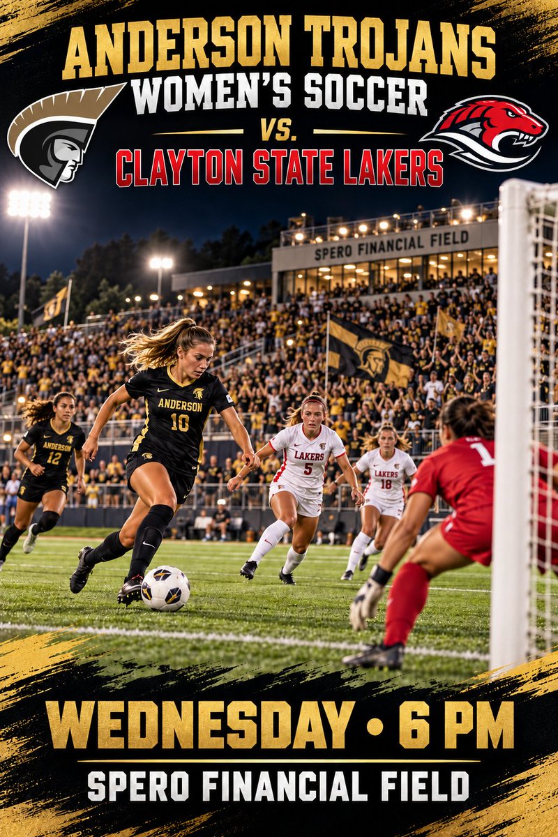 GSM_SACSports's tweet photo. @AUTrojans Women's Soccer faces off with @CSULakers Women's Soccer ⚽️ at 6pm Wednesday! Make sure to come out and fill Spero Financial Field! @GSM_Sports13 @GreenvilleSM @SOTGsmoke @PGLoveSports @Carlito25Way @Its_Coach_Steve https://t.co/t59HKmRKaF