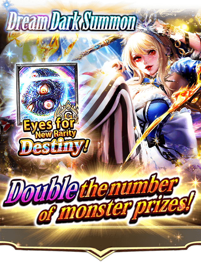 DarkSummoner_us's tweet photo. "Dream Dark Summon" is live! ✨
Shared prize pool: first come, first served!
Get "[Re]Princess of Wonderland,Arbee" via the Summoner &amp; Last Dream Prize!

#DarkSummoner https://t.co/7qI7afBDer