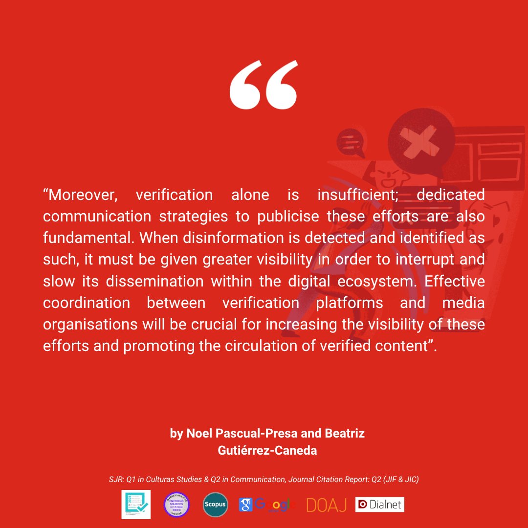 JournalCommSoc's tweet photo. 📄”Tools to Combat Artificial Intelligence-Generated Disinformation in the Digital Ecosystem: Future Challenges and Solutions” by @NoelPascualPres and Beatriz Gutiérrez-Caneda

🔍https://t.co/kuNdBwN3BL

#OpenAccess #Communication #Academic #AI #FactChecking #MediaLiteracy https://t.co/9uwPFuPRWE