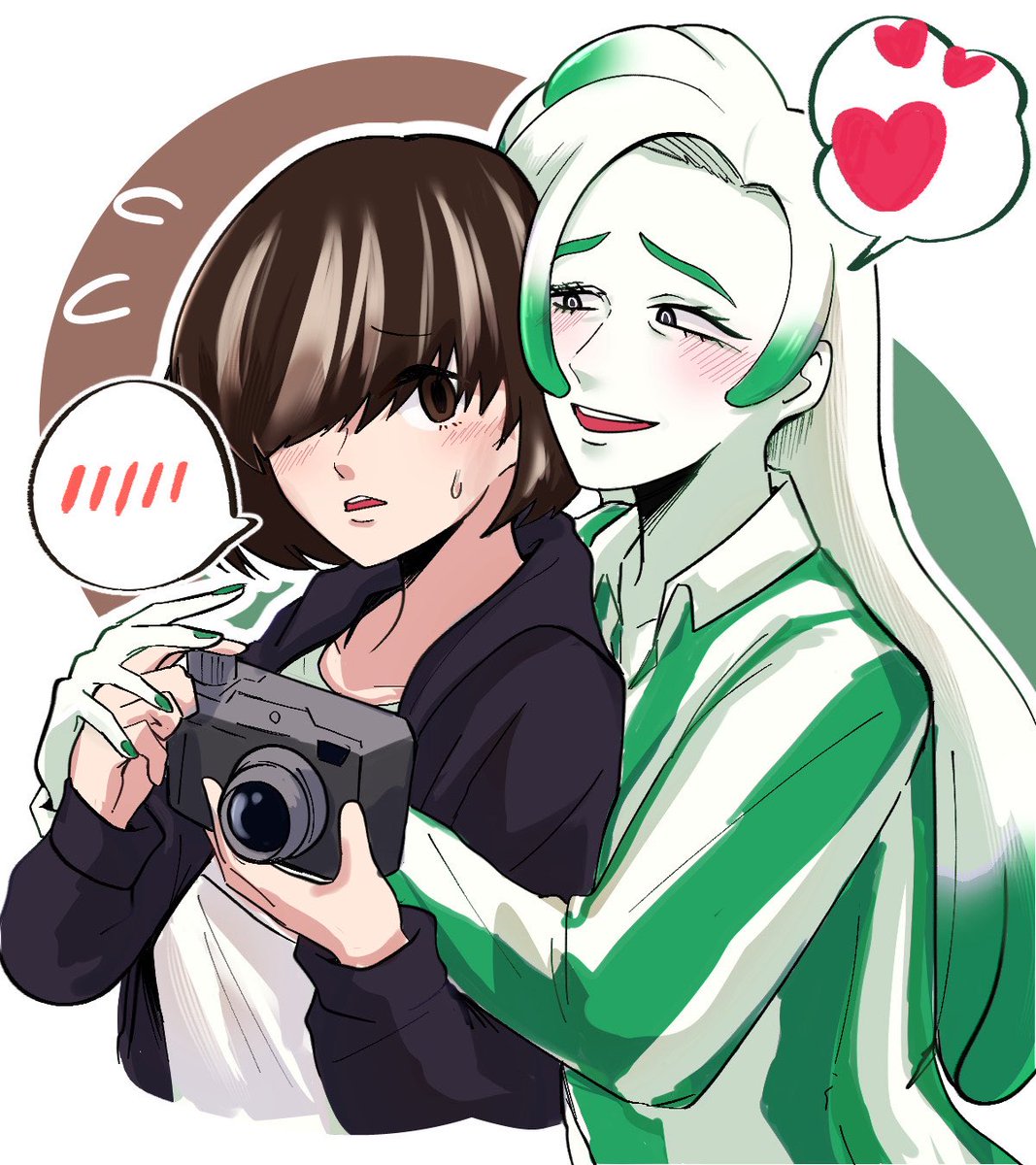 chirico_040's tweet photo. ⚠️‼️女体化注意‼️⚠️

(🌱🍄‍🟫の女体化百合見てみたいよ！！ってやつです) https://t.co/z3UjPC2lN5