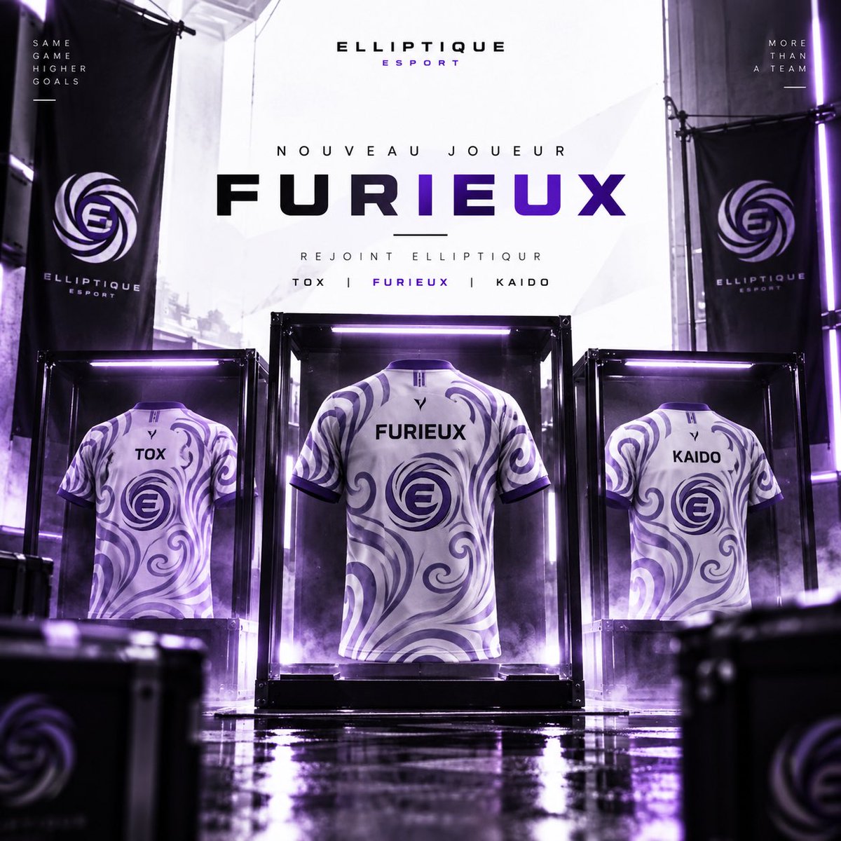 Elliptique_'s tweet photo. COMMUNIQUÉ — ELLIPTIQUE ESPORT

Nous annonçons aujourd’hui un changement au sein de notre roster Rocket League.

À la suite du non-respect de certains engagements prévus dans son accord avec la structure, BHR ne fait désormais plus partie de notre roster.

Nous avons donc pris la décision de procéder à son remplacement afin de poursuivre notre projet dans les meilleures conditions.

Nous sommes heureux d’annoncer l’arrivée de Furieux, qui rejoint Tox et Kaido sous les couleurs d’Elliptique Esport.

Bienvenue Furieux. 🟣

TOX — FURIEUX — KAIDO