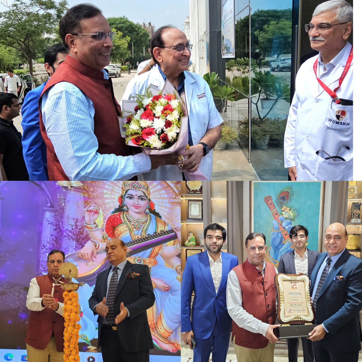 CaptAbhimanyu's tweet photo. 📍𝑱𝒉𝒂𝒋𝒋𝒂𝒓
Today, I attended the inauguration of 
the academic session for newly admitted MBBS students under ‘Abhyuday-2026’ at World College of Medical Sciences & Research and Hospital, Jhajjar, and interacted with the students. On this occasion, I also inaugurated the Modular Operation Theatre.

The programme was graced by the esteemed presence of Former Rajya Sabha MP Smt.  @officekiran  Ji.

Medical education is not limited to acquiring knowledge and skills; it is also a field of service, compassion, and dedication to humanity. I am confident that these young doctors will make a meaningful contribution to society and the nation through their talent, hard work, and spirit of service.

Heartiest best wishes to all the newly admitted students for a bright future and a successful medical career. 💐🙏
@NitinNabin @BJP4India @BJP4Haryana @blsanthosh @AmitShah @smritiirani