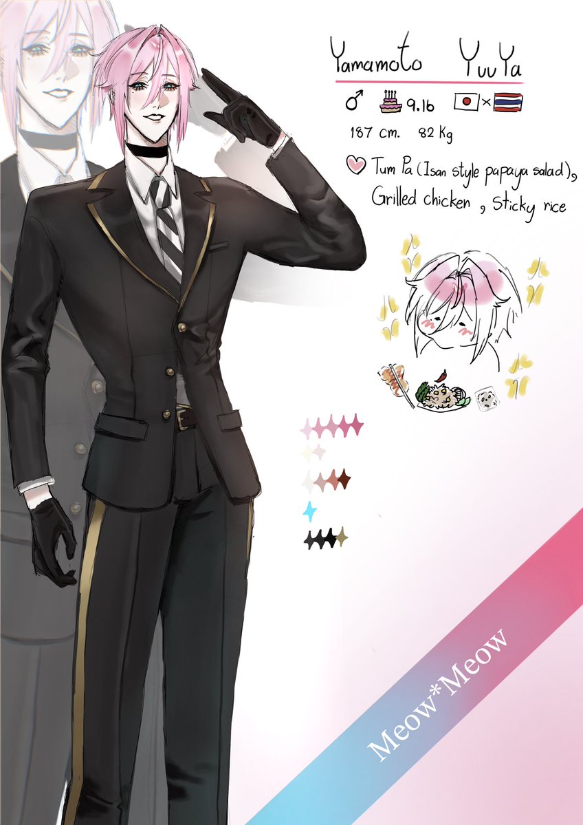 Meow_Meow220's tweet photo. OC ผช.หัวชมพูคนแรก(มั้ง)
#Twst https://t.co/OBeqJsdc1E
