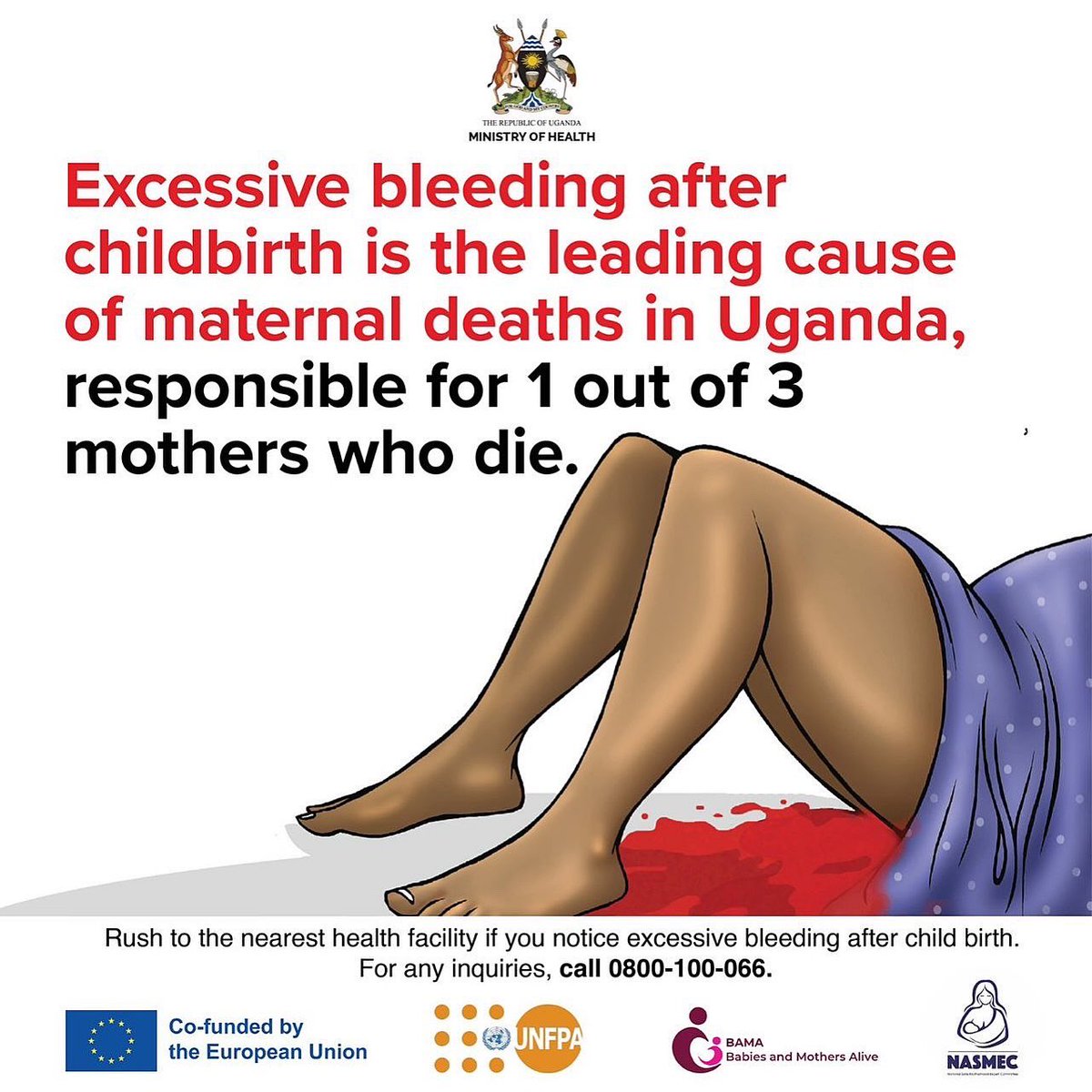 CKainerugaba's tweet photo. Know the signs. Act early. Save a life.
Excessive bleeding after childbirth is a medical emergency.
If you notice the warning signs, seek care immediately.
#PreventPPH #SafeMotherhood #PPHAwareness #MaternalHealth https://t.co/KnC4fupOqP