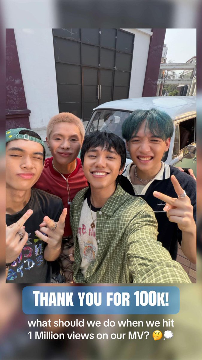 seen_updates's tweet photo. [👀] SEEN TikTok-story Update 

[capt]: THANK YOU FOR 100K!
what should we do when we hit 1 Million views on our MV?🤔💭

#UpUpUp: https://t.co/9ystgNfOUS

#SEEN @seenbyseen__ https://t.co/WVbIi1E8Cq
