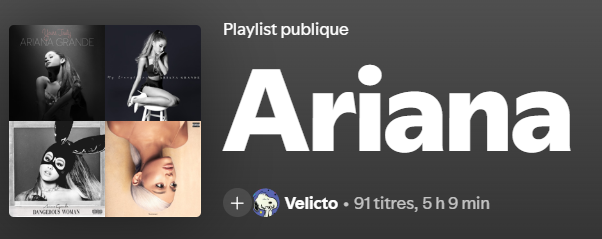 Velicto's tweet photo. Ariana Grande Discographie terminé !
Honnêtement exceptionnel , y'a rien a jeté et sa réputation est mérité sans aucun doute . Pour le coup pas de regret soyez curieux 
( Gros big up a la Commu Ariana qui sont vraiment des crèmes ) https://t.co/UO4alqoKHS