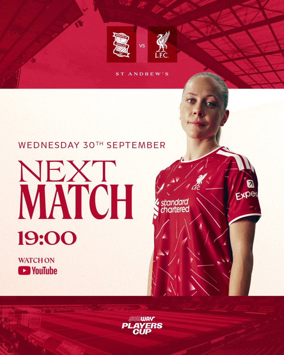 LiverpoolFCW's tweet photo. Back in Subway Players Cup action tomorrow night in Birmingham 🏆 https://t.co/p5cCRC8fSZ