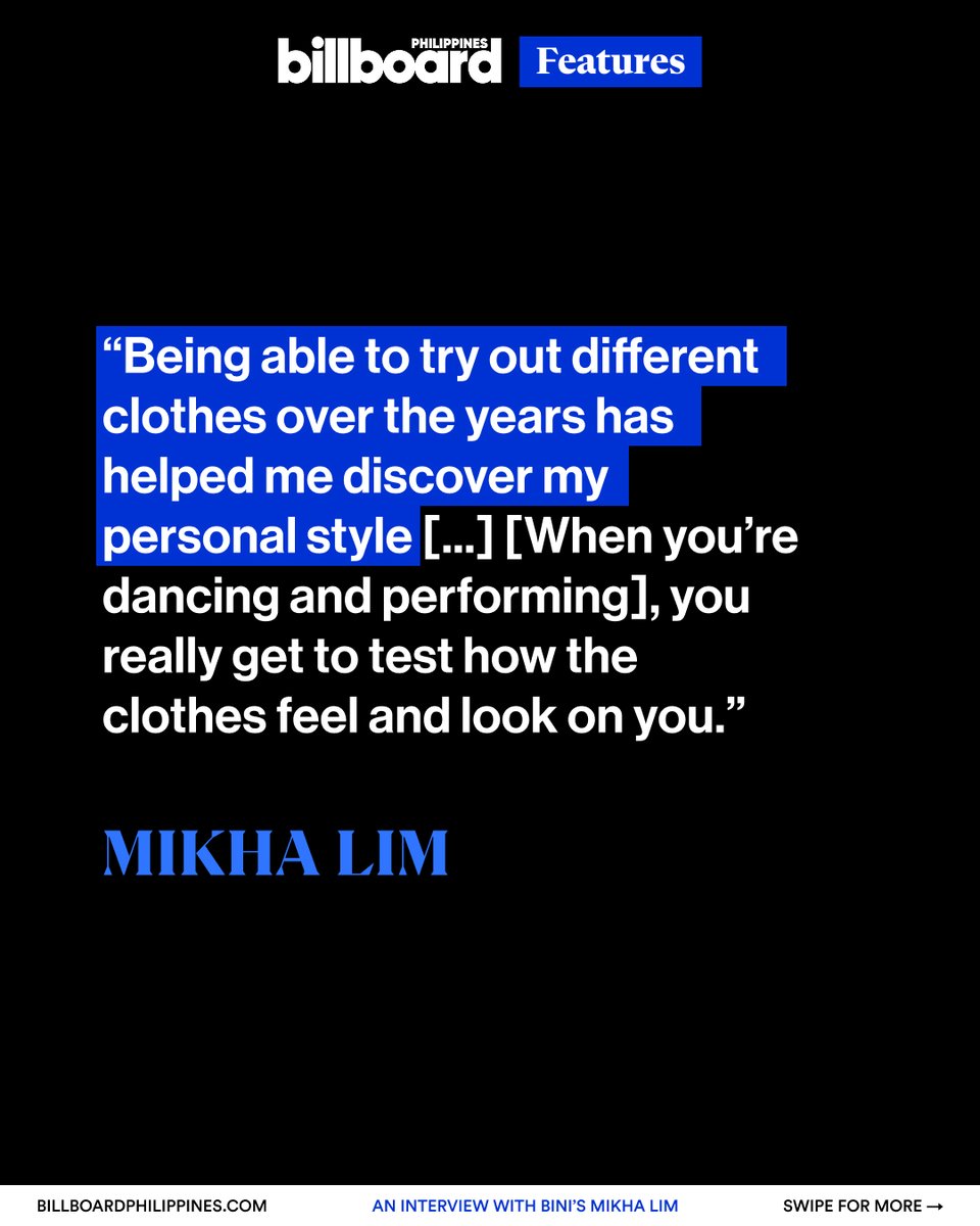 BBPHOfficial's tweet photo. Mikha Lim (@bini_mikha) of #BINI (@BINI_ph) knows a thing or two about movement.

After years of performing on stage as part of the Nation’s Girl Group, she is now embracing a venture of her own.

Mikha, along with her team, spearheaded the activewear and lifestyle brand MILI, named after the first two syllables of her first and last names. The name also stands for “Move. Intend. Lifestyle. Inspire.” Inspired by her own active lifestyle, MILI’s debut collection, First Form, features pieces that can be worn by everyone.

With inclusivity and creating a safe space at its heart, MILI’s vision goes beyond the collection’s release. This is further reflected in the MILI Club, a community built around meeting new people and feeling comfortable being active.

Read the full feature on https://t.co/90pxOjlNsp.

Written by Ralph Regis (@adrian_veidt).
Photos courtesy of MILI (@miliclubofficial).

#BillboardPH
#BillboardPhilippines