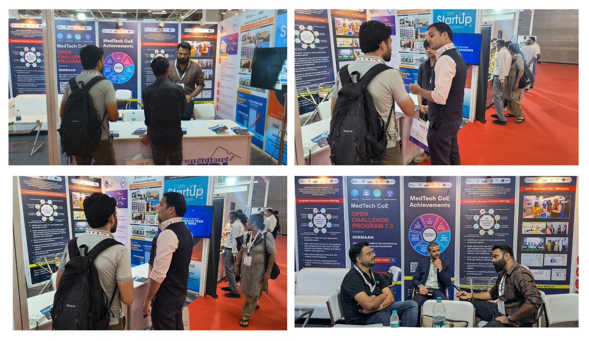 MedTechCoE's tweet photo. ✨ Insights of Day 5 at UPITS 2026 — the final day!
Explore MedTech innovations, startups & healthcare solutions with us.
📍 Hall No. 5 | Stall 08/08
#STPIMedTech #UPITS2026 #MedTechInnovation
@stpiindia @arvindtw https://t.co/HvRjMUModl