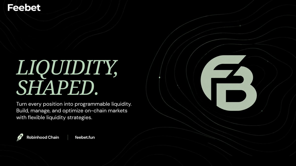 feebet_fun's tweet photo. Turn every position into programmable liquidity with flexible, dynamic strategies. https://t.co/Jup4Kl5gSI