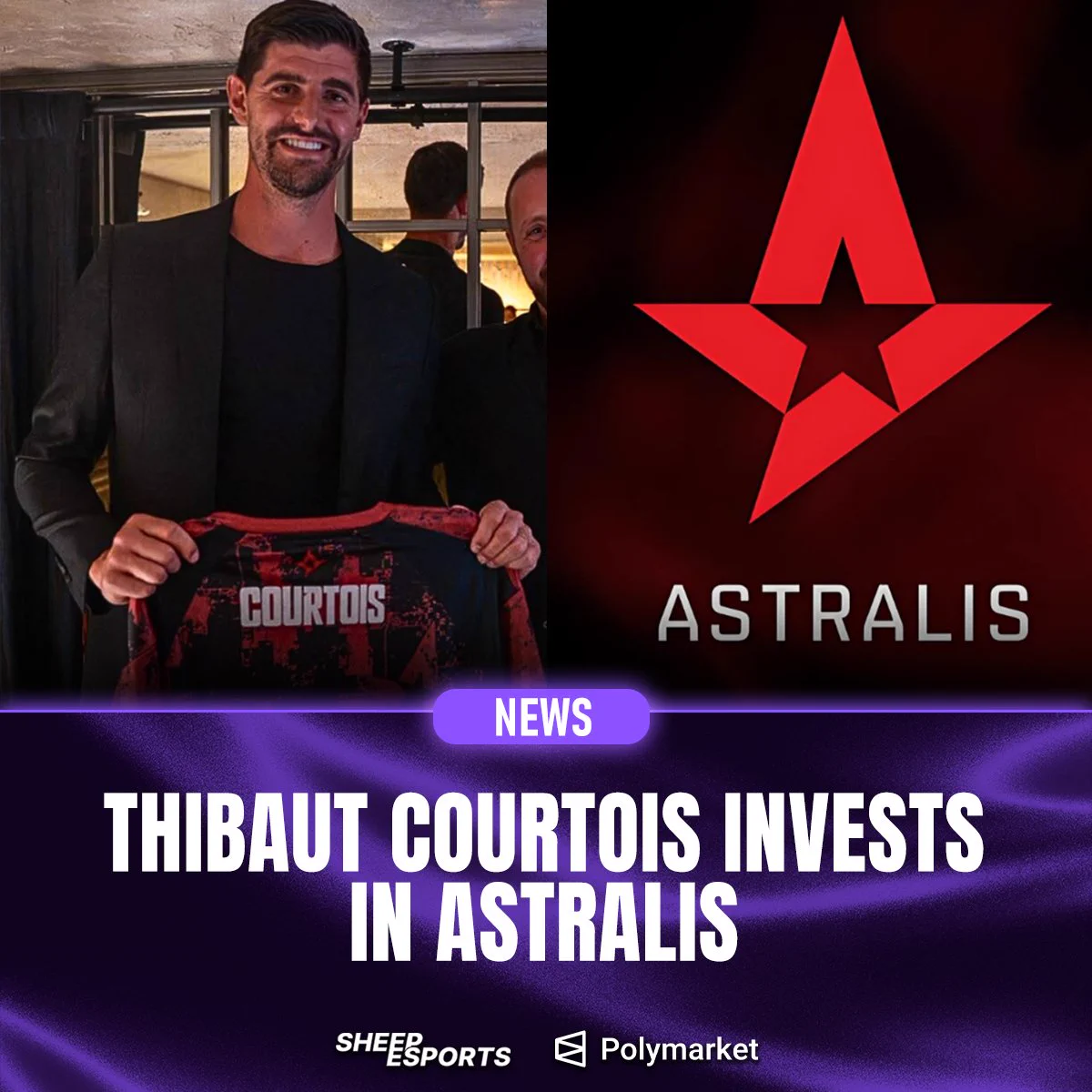 Sheep Esports on X: "[OFFICIAL] Real Madrid goalkeeper Thibaut Courtois  🇧🇪 invests in Fusion Esports Group, the company that owns Astralis 🇩🇰,  through NXTPlay, the investment firm he co-founded NXTPlay has also