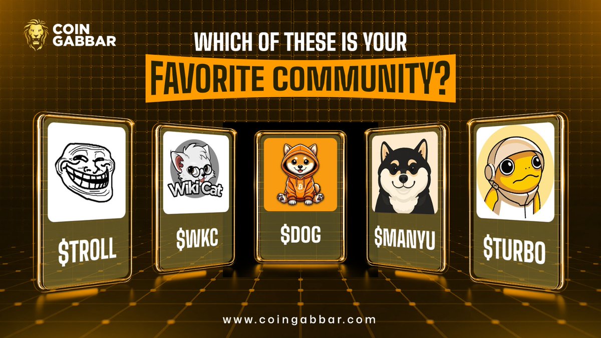 coin_gabbar_'s tweet photo. Which of These Is Your Favorite Community?
$DOG
$WKC
$MANYU
$TROLL
$TURBO
����https://t.co/obL4R8xTmg
#CoinGabbar #DOG #Crypto #WKC #Community #MANYU #memecoins #TROLL #Tokens #TopTrendings #TURBO #FavCommunity https://t.co/vKIlN1CyUo