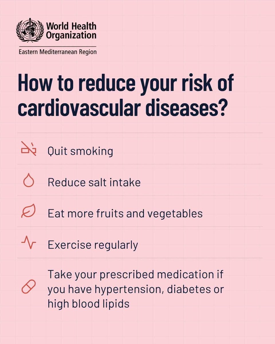 WHOJordan's tweet photo. Did you know that 86% of cardiovascular diseases can be prevented or delayed?

#WorldHeartDay
#heathforall https://t.co/aImO5Mgo5V
