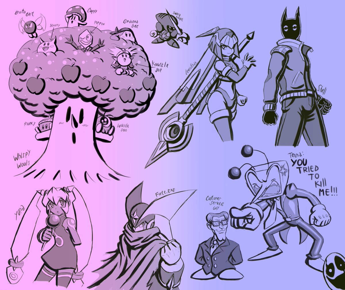 Tennasi19's tweet photo. Reuploading 4 of the big drawpiles that I made around the beginning of the year 2026.

It was a lot of work to make these.
And I don't think I'll make something like this again in a long time, but that may change. https://t.co/sKLqkGad1L