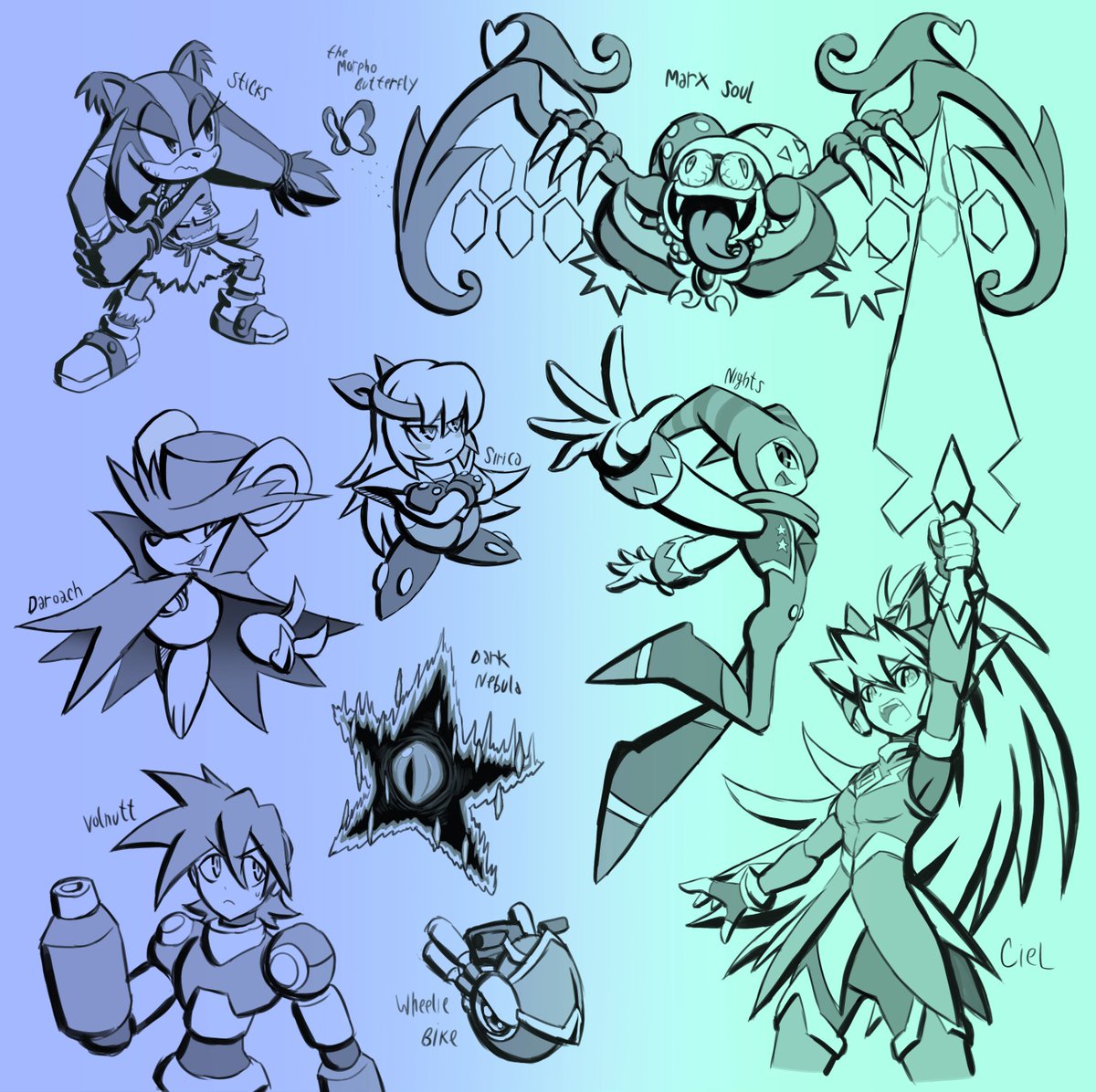 Tennasi19's tweet photo. Reuploading 4 of the big drawpiles that I made around the beginning of the year 2026.

It was a lot of work to make these.
And I don't think I'll make something like this again in a long time, but that may change. https://t.co/sKLqkGad1L