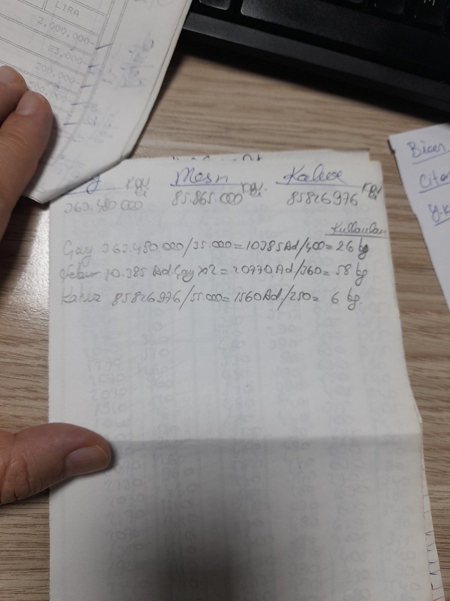 burakuyar4's tweet photo. Ofiste rahmetli babamin 1997 de bir kahvehane için yaptıği randuman hesabıni buldum...
Bu hesabıni yaptığı firmanin sahibi de bu hesabı yapan da artik dünyada yok ancak yaziları hala hayatta...
Dünya boştur muhteremler, bilmem kaç milyar liranız da olsa boştur.. https://t.co/C5eBCGRCk2