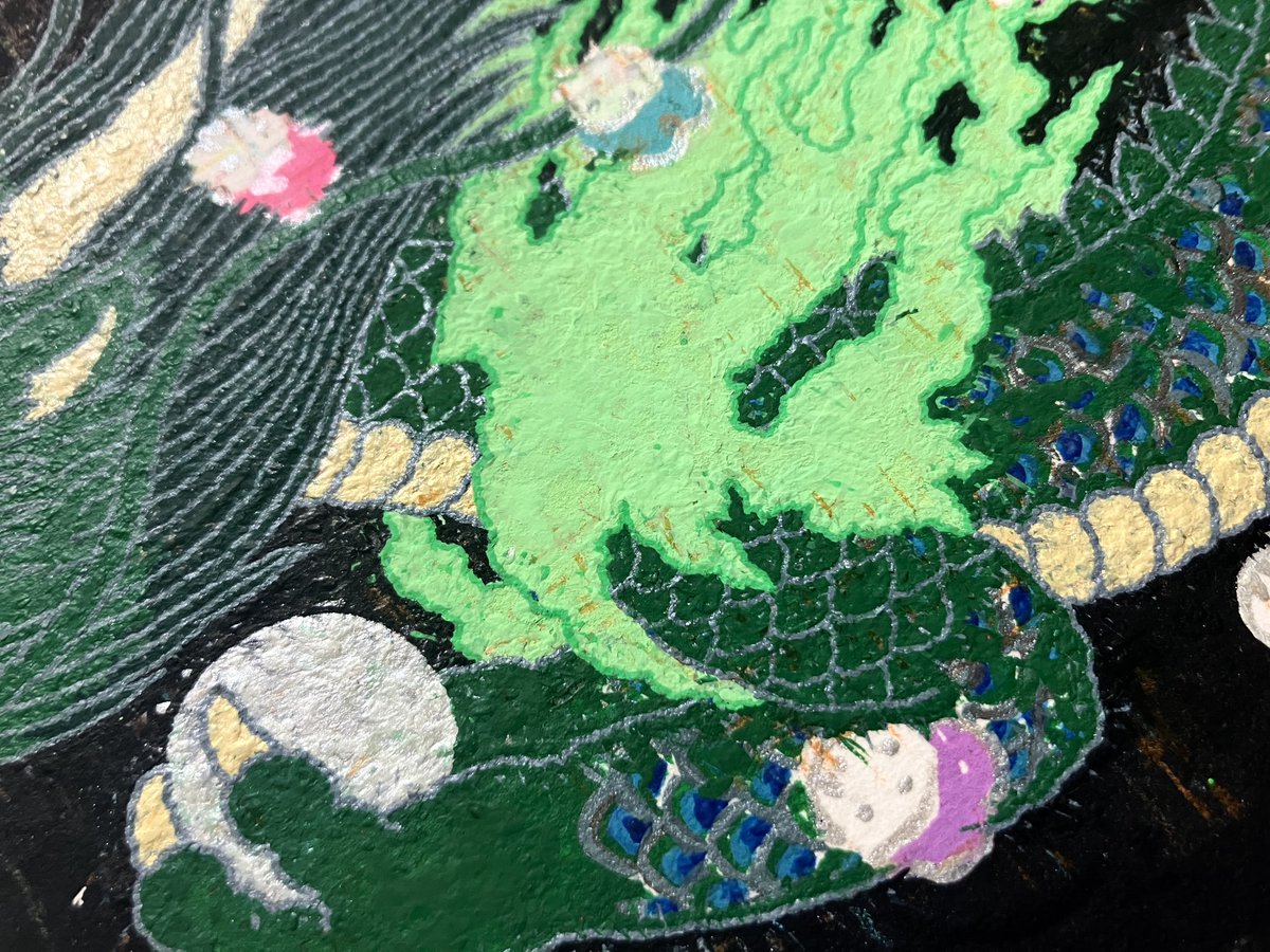 tomoe_kitaura's tweet photo. 鱗を描いてます。形がみんなちょっとずつ違うね。🖌️🐉 https://t.co/RnKsmVvYGt