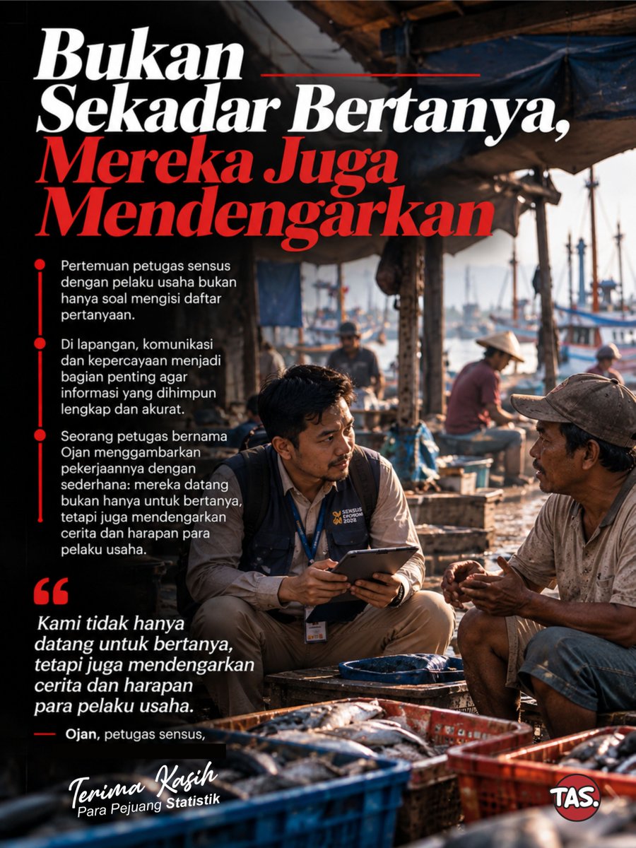 vilowra's tweet photo. Mendata bukan sekadar bertanya, tapi juga mendengarkan cerita serta harapan para pelaku usaha. Kepercayaan adalah kunci mendapatkan informasi yang akurat. Terus semangat @bps_statistics! 

LOVE YOU PHUWINTANG LeoNiel Syahrini Bintaro GRABFOOD WITH PERTHSANTA TEE X FRIENDLIST https://t.co/8xSw2HkojN