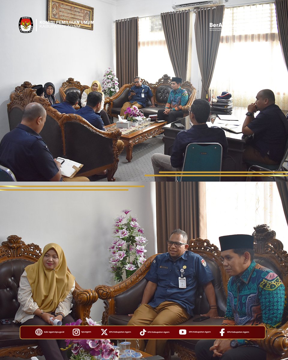 kpu_agam's tweet photo. #temanpemilih Komisi Pemilihan Umum (KPU) Kabupaten Agam menggelar rapat pleno rutin di Ruangan Ketua, Kantor KPU Kabupaten Agam, Lubuk Basung, Selasa (29/09). https://t.co/8KHlNTaDLV