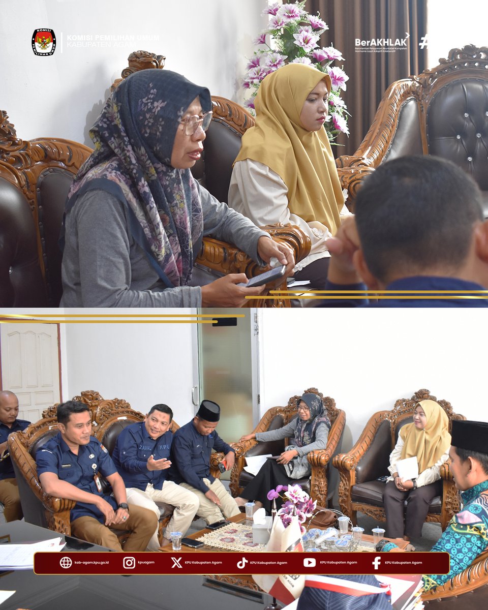 kpu_agam's tweet photo. #temanpemilih Komisi Pemilihan Umum (KPU) Kabupaten Agam menggelar rapat pleno rutin di Ruangan Ketua, Kantor KPU Kabupaten Agam, Lubuk Basung, Selasa (29/09). https://t.co/8KHlNTaDLV