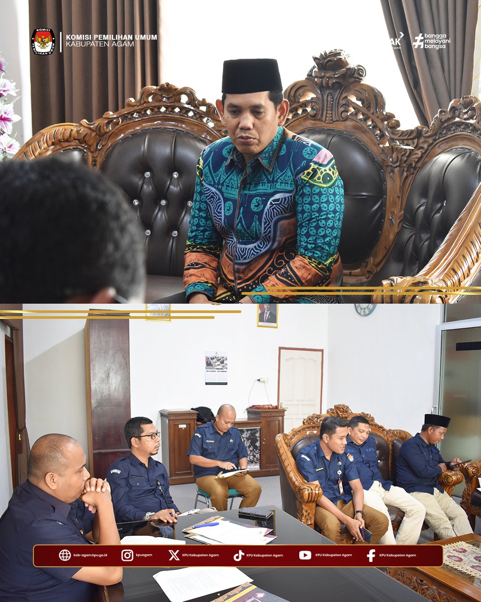 kpu_agam's tweet photo. #temanpemilih Komisi Pemilihan Umum (KPU) Kabupaten Agam menggelar rapat pleno rutin di Ruangan Ketua, Kantor KPU Kabupaten Agam, Lubuk Basung, Selasa (29/09). https://t.co/8KHlNTaDLV