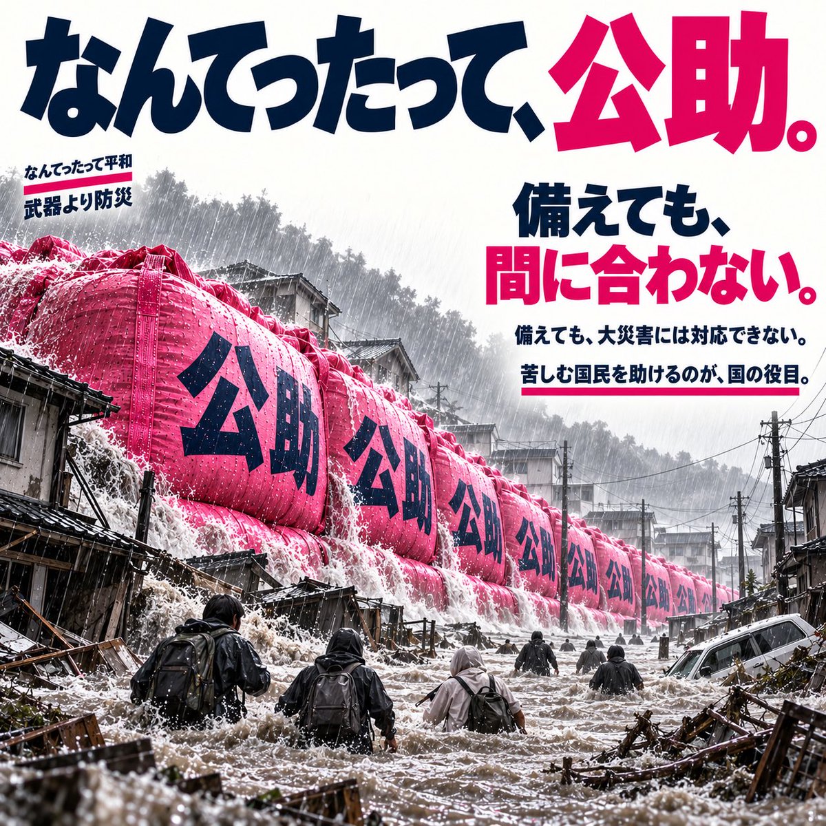 zan_seito's tweet photo. #なんてたって公助
#なんてたって平和
#武器より防災
#被災地救済
#国は国民守れ https://t.co/CKa6sBXEPe