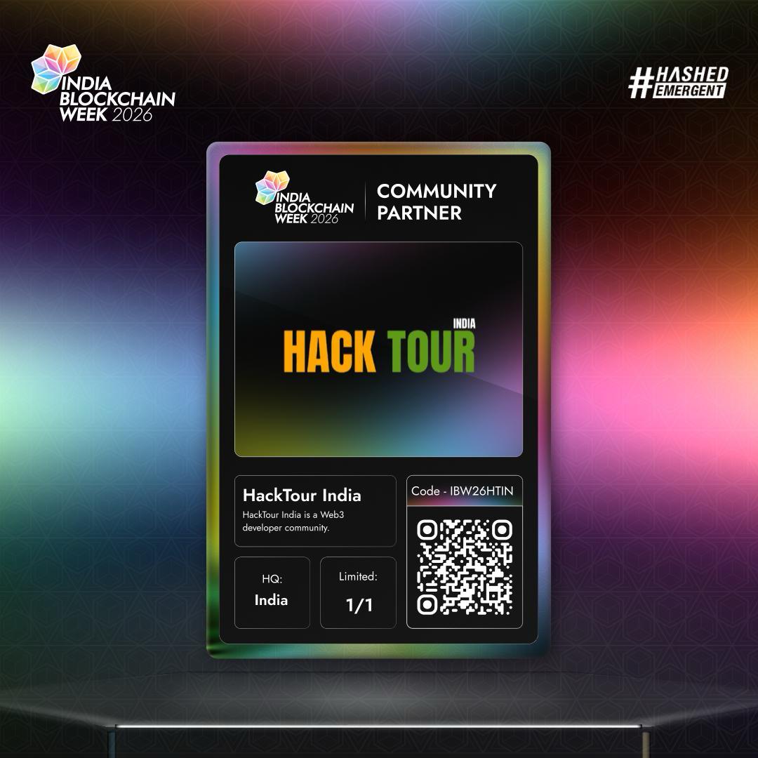 HackTourIND's tweet photo. We're excited to announce HackTour India as an official Community Partner for India Blockchain Week 2026! 🎉

@IBWofficial

Join us on November 1–2 at the Fairmont, Mumbai, for two days of conversations, networking, and building with the global blockchain ecosystem.

🎟️ Get 10% off your tickets with our exclusive code: IBW26HTIN

🔗 Tickets: https://t.co/i2I7v96Tem

See you at #IBW2026! 🚀

@IBWofficial