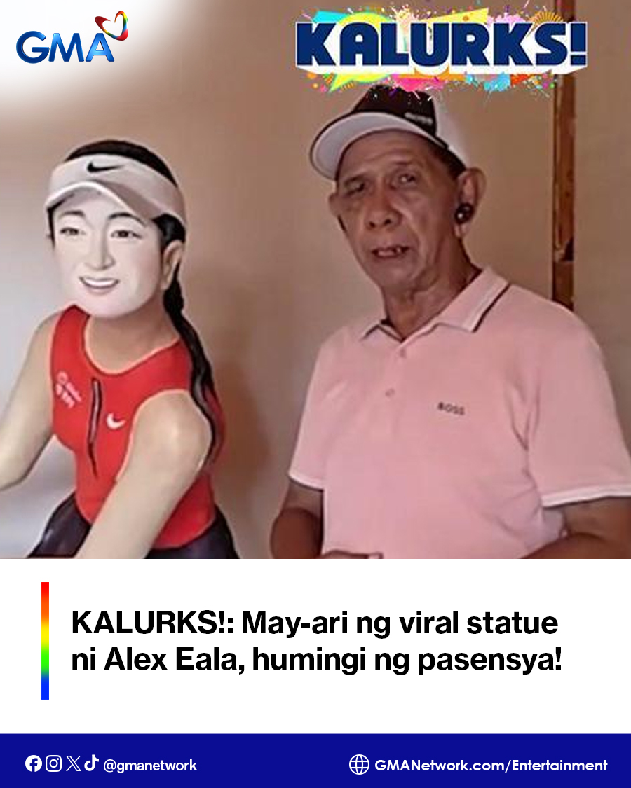 gmanetwork's tweet photo. "PASENSYA NA KUNG HINDI MO EKSAKTONG KAMUKHA..."
Pinag-usapan kamakailan ang video na ibinahagi ng content creator na si #OwhenRanger sa nasabing statue ni #AlexEala na naka-display sa isang resort sa Naic, Cavite, na nag-trending dahil hindi umano ito kamukha ng tennis star.
Sa #KALURKS! noong Linggo (September 27), nagbigay naman ng pahayag ang may-ari ng statue na si #JuneDucat tungkol dito.
Basahin ang buong pahayag DITO: https://t.co/7Eq9dWoS0A