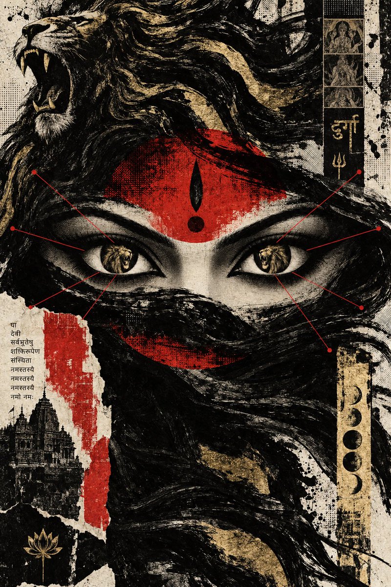 itsSSS1510's tweet photo. Maa Shakti 🙏 strength, grace &amp; divine energy. ❤️‍🔥✨

🎨 Crafted with @AdobeFirefly @AdobeLive_ 
#adobefirefly #communityxadobe https://t.co/EQQ3owsP0N