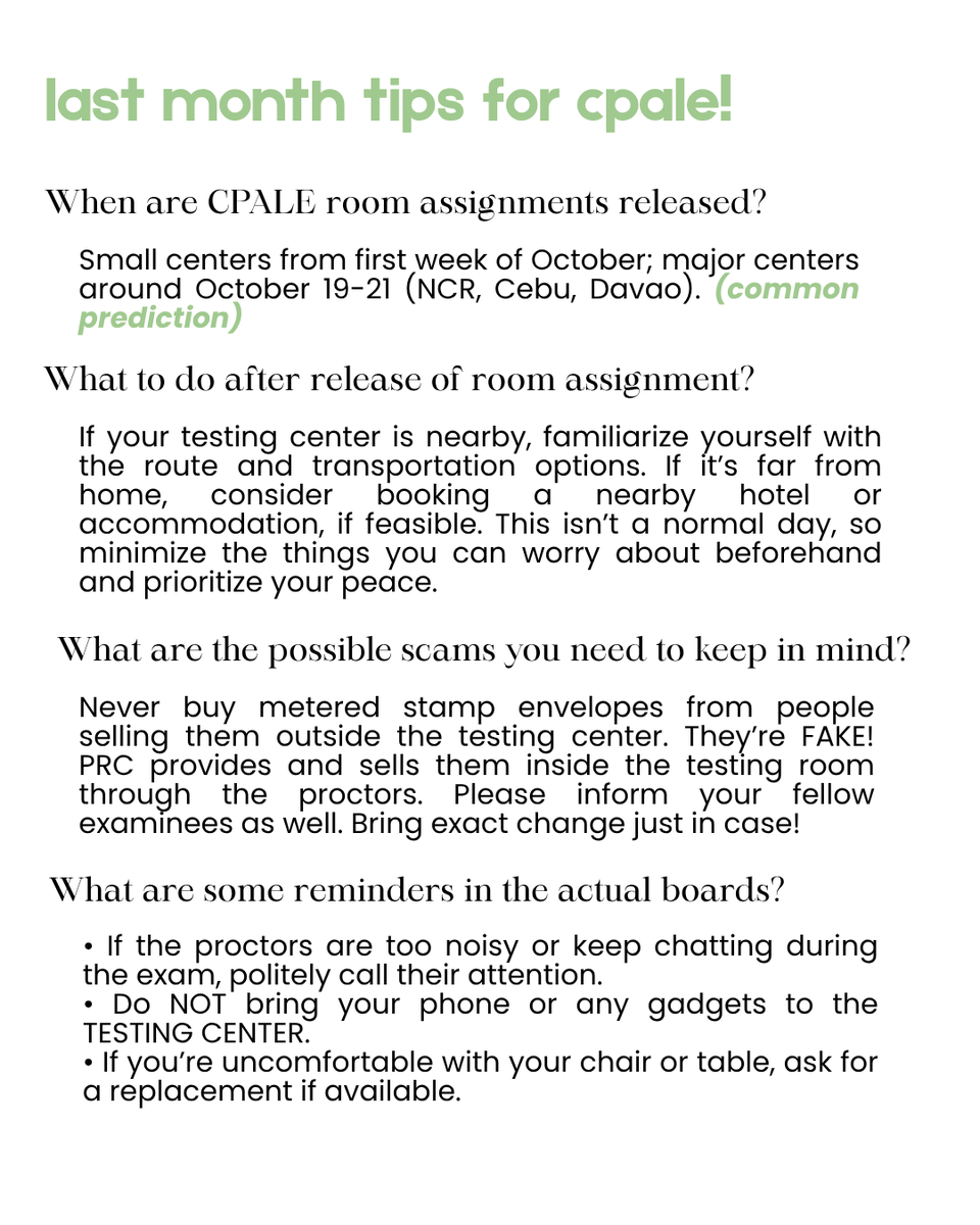 AssethCPA's tweet photo. Last Month Tips for OCT 2026 CPALE! https://t.co/OXkM3X0hep